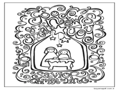 Rabbimiz İsa'nın doğuşu Boyama Sayfası