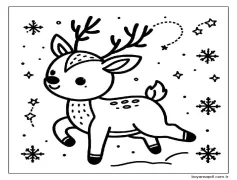 Ren Geyiği (1) Boyama Sayfası