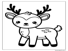 Ren Geyiği (10) Boyama Sayfası