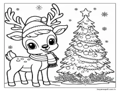 Ren Geyiği (11) Boyama Sayfası