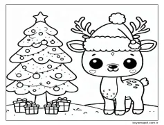 Ren Geyiği (12) Boyama Sayfası