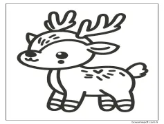 Ren Geyiği (2) Boyama Sayfası