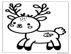 Ren Geyiği (3) Boyama Sayfası