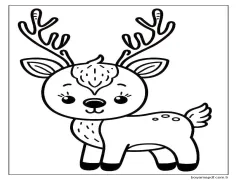 Ren Geyiği (4) Boyama Sayfası