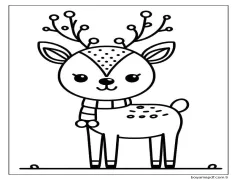 Ren Geyiği (6) Boyama Sayfası