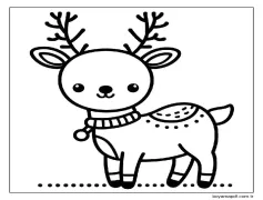 Ren Geyiği (7) Boyama Sayfası