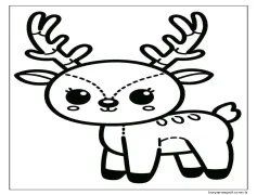 Ren Geyiği (8) Boyama Sayfası