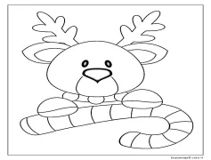 Ren geyiği bas Boyama Sayfası