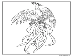 Resim Anka Kuşu Boyama Sayfası