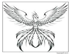 Resim Anka Kuşu yazdırılabilir Boyama Sayfası