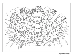 Resim Frida Kahlo Boyama Sayfası