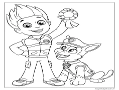 Ryder ve Chase ücretsiz resim Boyama Sayfası