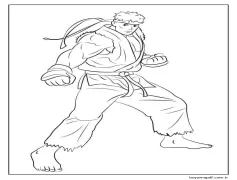 Ryu Dövüş Boyama Sayfası