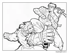 Ryu Saldırı Boyama Sayfası