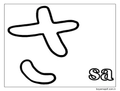 sa Hiragana Boyama Sayfası