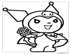 Şakacı Kuromi Boyama Sayfası