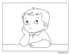 Sakin Durum Boyama Sayfaları Duygular Boyama Sayfası