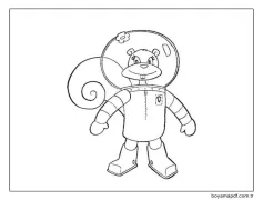 Sandy Cheeks İyi çiz Boyama Sayfası