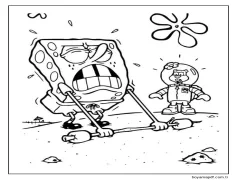 Sandy ve Bob Eğitimde Boyama Sayfası