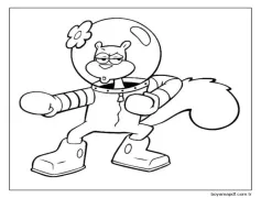 Sandy Yanak Dövüşü Boyama Sayfası