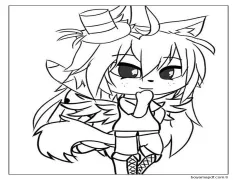 Şanlı kız Gacha Life Boyama Sayfası