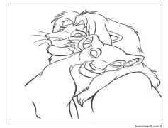 Sarabi ve Mufasa Boyama Sayfası