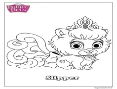 Saray Evcil Hayvan Terliği Boyama Sayfası