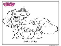 Saray Evcil Hayvanları Bibbidy Boyama Sayfası