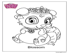 Saray Evcil Hayvanları Çiçeği Boyama Sayfası