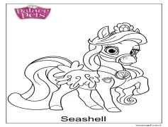 Saray Evcil Hayvanlari Deniz Kabugu Boyama Sayfası