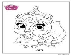 Saray Evcil Hayvanları Eğreltiotu Boyama Sayfası