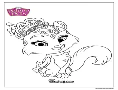 Saray Evcil Hayvanları Kar Pençeleri Boyama Sayfası