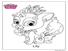 Saray Evcil Hayvanları Lily Boyama Sayfası