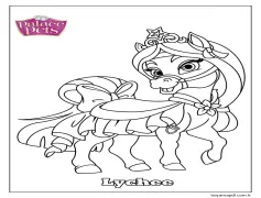 Saray Evcil Hayvanları Lychee Boyama Sayfası