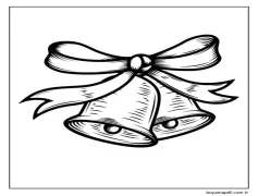 Sarı fiyonklu mavi çanlar. Boyama Sayfası