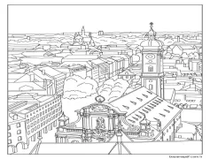 Şehir çiz Boyama Sayfası