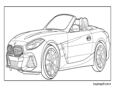 Serin Cabrio BMW boyama sayfası Boyama Sayfası
