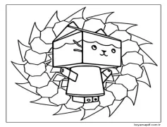 Sevimli Bebek Kutusu Gabby nin Hayal Evi Boyama Sayfası