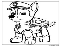 Sevimli Chase Paw Patrol Boyama Sayfası