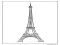 Sevimli Eyfel Kulesi yazdır Boyama Sayfası