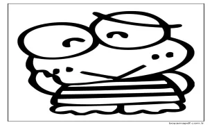 Sevimli Keroppi Boyama Sayfası