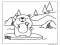 Sevimli Kutup Ayısı ve Balık Boyama Sayfası