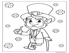 Sevimli Leprikon çiz Boyama Sayfası