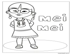 Sevimli Mei Mei Boyama Sayfası