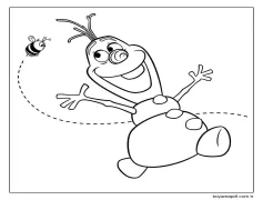 Sevimli Olaf Boyama Sayfası