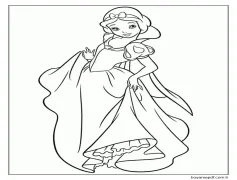 Sevimli Pamuk Prenses Boyama Sayfası