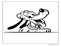 Sevimli Pluto Boyama Sayfası