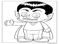 Sevimli Vampir Boyama Sayfası