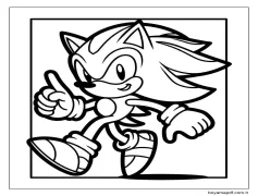 Shadow Sonic 2'i çiz Boyama Sayfası