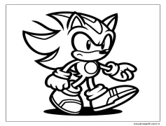 Shadow Sonic 5'i çiz Boyama Sayfası